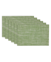 Design Imports Tweed Placemat, Set Of 6 In Green