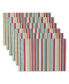 Design Imports Summer Stripe Outdoor Tablecloth 60" X 120" In Brown