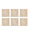 DESIGN IMPORTS WOVEN PAPER SQUARE PLACEMAT, SET OF 6