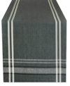 Design Imports French Chambray Table Runner 14" X 72" In Gray