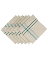 Design Imports Chambray French Stripe Napkin, Set Of 6 In Green
