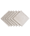 Design Imports Solid Chambray Napkin, Set Of 6 In Tan/beige