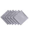 Design Imports Solid Chambray Napkin, Set Of 6 In Gray