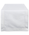 Design Imports Hemstitch Kitchen Table Runner 14" X 72" In White