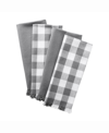Design Imports Asset Gray Heavyweight Fringed Dishtowel Set Of 4 In Gray