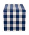 Design Imports Buffalo Check Table Runner 14" X 108" In Blue