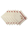 DESIGN IMPORTS EMBROIDERED FALL LEAVES CORNER WITH BORDER NAPKIN, SET OF 6