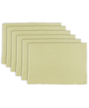 Design Imports Design Import Ribbed Placemat, Set Of 6 In Tan/beige
