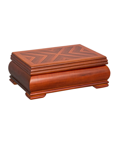 Mele & Co Mele Co. Carmen Wooden Jewelry Box In Walnut Finish In Brown