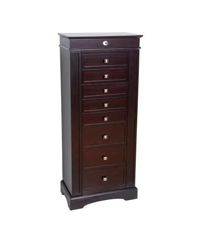 Mele & Co . Olympia Wooden Jewelry Armoire In Brown