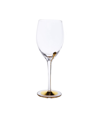 Classic Touch Set Of 6 Water Glasses With Gold Tone Reflection In Brown