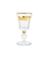 CLASSIC TOUCH 2 OZ. SHOT GLASSES WITH GOLD-TONE CUT CRYSTAL DETAIL, SET OF 6