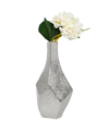 Classic Touch 15" Raw Finish Dimensional Centerpiece Vase In Silver