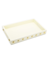Classic Touch Decorative Serving Tray With Shiny Ball Design, 16" X 10" In Multi