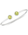Macy's Amethyst Open Bangle Bracelet (2-3/8 Ct. T.w.) In Sterling Silver In Green