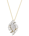 WRAPPED IN LOVE WRAPPED IN LOVE DIAMOND CLUSTER PENDANT NECKLACE (1 CT. T.W.) IN 14K GOLD, CREATED FOR MACY'S
