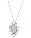 Wrapped In Love Diamond Cluster Pendant Necklace (1 Ct. T.w.) In 14k Gold, Created For Macy's In White