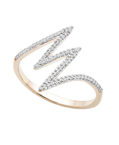Wrapped Diamond Lightning Bolt Ring (1/6 Ct. T.w.) In 10k Gold Or White Gold, Created For Macy's In Yellow Gold