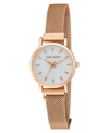 Laura Ashley Women's Rose Gold-tone Alloy Sleek Magnet Bracelet Watch 33mm In Pink