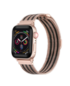 POSH TECH UNISEX ROSE GOLD TONE STRIPED STAINLESS STEEL REPLACEMENT BAND FOR APPLE WATCH, 38MM