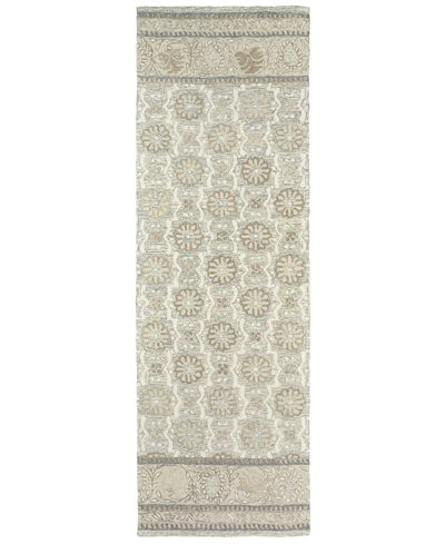 Oriental Weavers Craft 93002 Ash/sand 2'6" X 8' Runner Area Rug In Gray