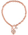 Guess Logo Link Pendant Necklace In Gold