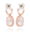T Tahari Women's Pave Hoop With Drop Earring In Gold