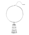 T Tahari Casual Chic Collar Necklace In Silver