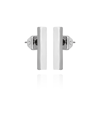 Vince Camuto Vertical Rectangle Stud Earrings In Silver