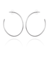 VINCE CAMUTO SILVER-TONE LARGE OPEN HOOP EARRINGS