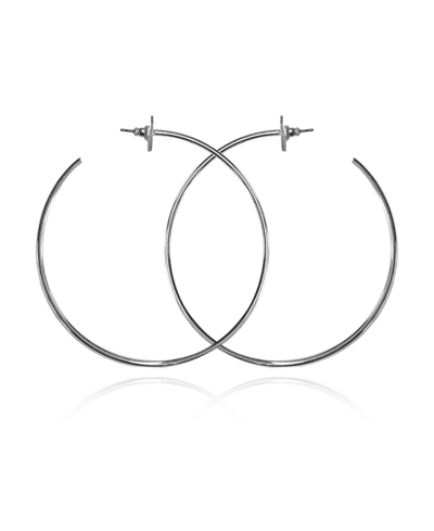 Vince Camuto Drop Hoop Earrings In Silver-tone