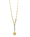 VINCE CAMUTO TWO-TONE COIN PENDANT Y NECKLACE