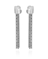 Vince Camuto Tassel Clip-on Linear Drop Earrings In Silver