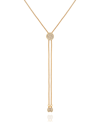 VINCE CAMUTO GOLD-TONE PAVE SLIDER BOLO NECKLACE