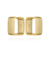 VINCE CAMUTO GOLD-TONE BRASS RECTANGLE HOOP EARRINGS