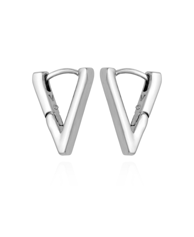 Vince Camuto V-hinge Huggie Earrings In Silver-tone