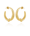 VINCE CAMUTO GOLD-TONE OPEN KNOTTED HOOP C EARRINGS