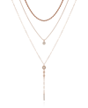 T Tahari Crystal And Imitation Pearl Layering Necklace Set, 3 Piece In Yellow