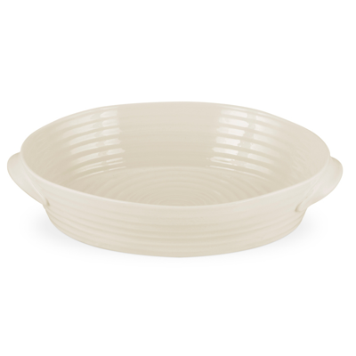 Portmeirion Sophie Conran 11.5in Handled Oval Roasting Dish In Gray