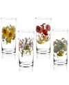 PORTMEIRION BOTANIC GARDEN HIGHBALL GLASSES, SET OF 4