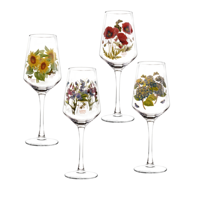 Portmeirion Portmeiron Botanic Garden Wine Glasses, Set Of 4 In Multi