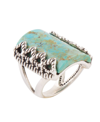 Barse Bazaar Statement Ring In Blue