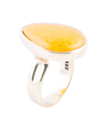 Barse Sublime Bronze And Genuine Yellow Quartz Ring In Yellow