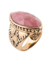 Barse Bloom Statement Ring In Red