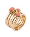 Barse Legend 5 Piece Stack Ring In Orange