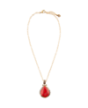 BARSE WILDFIRE BRONZE AND GENUINE RED HOWLITE PENDANT NECKLACE