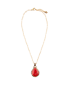Barse Wildfire Bronze And Genuine Red Howlite Pendant Necklace In Red