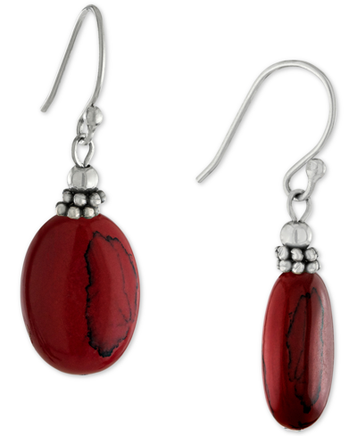 Giani Bernini Amethyst Drop Earrings (11 Ct. T.w.) In Sterling Silver, (also In Turquoise, Sodalite, Rose Quartz, In Red