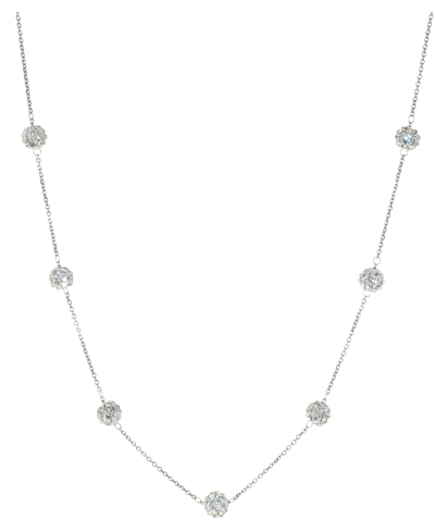 Giani Bernini Crystal Ball 18" Statement Necklace In Sterling Silver, Created For Macy's