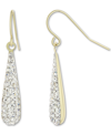 Giani Bernini Crystal Teardrop Drop Earrings In 18k Gold-plated Sterling Silver, Created For Macy's In Gold